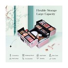 Joligrace Makeup Train Case Professional Cosmetic Organizer Aluminum Storage    