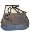 Anthropology Miss Albright Gray Suede Purse With Tassel Hand And Shoulder Straps