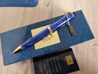 Caran D ache Equinox Blue Marble Ballpoint Pen Made In Switzerland - Nos
