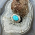 Carolyn Pollack Sterling Silver Oval Turquoise Decorated Ring Size 7 5 For Women