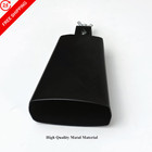 Loonelo Cow Bell With 7 Inch metal Steel 7 Inch  Black silver beige