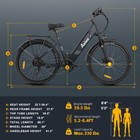 2025 Ebike 26  Electric Bike 52v 1000w Motor Bicycle City Commuter E-bike Adults