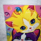 Lisa Frank Purple   Yellow Cuddly Kittens Cats 3 Ring Binder Folder Vintage 90   s