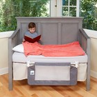 Hiccapop Convertible Crib Safety Rail Baby Sleeping Fall Protection Grey Fabric