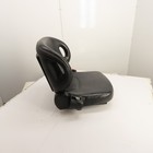 Black Universal Forklift Seat W  Retractable Seatbelt   Slides  Adjustable Back