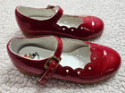 Vintage Buster Brown Red Leather Mary Janes Toddler Size 7 D Wide 1970s - 1980s
