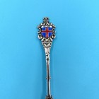 Vintage Iceland Souvenir Spoon   sland Enamel Flag Shield Collectible