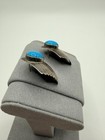Vintage Sterling Silver And Turquoise Native American Earrings For Pierced Ears