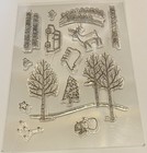 Stampin    Up   white Christmas photopolymer Stamp Set  new christmas  Trees  Deer