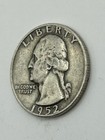 1952-d Washington 90  Silver Quarter