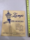 Vintage Original Lamp   s Melody Lane Record Store Lakewood Ohio Record Envelope