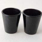Solid Black Vintage Shot Glass Glasses Lot Of 2