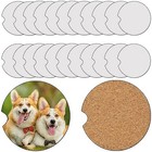 Sublimation Car Coasters Blanks With Cork Back 2 75 Inch Mdf Sublimation 24 Pcs