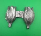 Antique Four Flower Bud Pewter Ice Cream Mold Vintage Chocolate Botanical