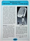 Vintage 1940 s Shure 737a Crystal Super Cardioid Microphone W S-36 Desk Stand  8