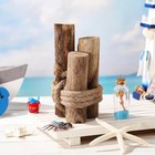 3 Pcs Summer Driftwood Decor Rustic Table Sign Beach Driftwood Piling 