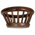 Vintage Solid Wood Basket Bowl Dark Brown Antique Handcrafted Home Decor
