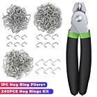 Straight Hog Ring Pliers 240pcs 3 4 1 2 3 8 Inch Rings Kit Upholstery Seat Cover