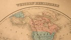 Antique 1859  Colored Engraving Map Western Hemisphere Colton s General Atlas