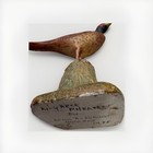 Hand-carved Ring-neck Pheasant     Signed Lewis Robichaud  Cape Cod 1988