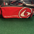 6 Pack Fitness Meal Prep Red   Black Gym Bag travel Duffle Insulated   Euc 