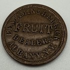 1863 Civil War Token Benjamin   Herrick Fruit Dealers Albany New York Store Card