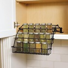 3 Tier Pull Down Cabinet Spice Rack Organizer metal Storage Shelf For Kitchen