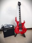 Full-size 36  Red Electric Guitar Starter Package With 20-watt Amp And More