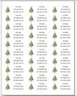 150 Christmas Tree Simple Star Mailing Return Address Labels Personalized