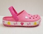 Crocs Fun Lab Mickey Lights Clogs Sz C 11 Pink Girls Kids Sandals Disney