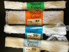 Lot Vintage White Ivory Lace 13 Yds Total Floral For Crafts   Sewing