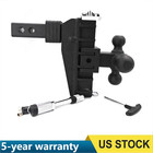 2  Receiver Trailer Hitch 6  Drop Tow Hitch Adjustable Tri-ball Mount 20 000 Lbs