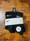 Nike Little Kids  Performance Crew Socks 6 Pack Sizes 10c-3y Black New