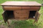 Antique Oak Serpentine Sideboard Buffet Server Claw Feet Parts Repair