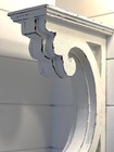 Pair-distressed-white-wood-corbels-farmhouse-shabby-chic