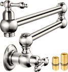 Wall Mount Folding Pot Filler Kitchen Faucet Stretchable Double Joint Swing Arm