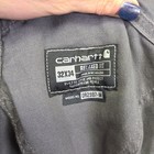 Carhartt Double Knee Bib Overalls Mens 32x34 Gray Carpenter Utility Workwear