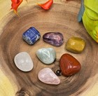 7 Chakra Tumbled Stones Set With Carry Velvet Pouch  Polished Healing Crystals
