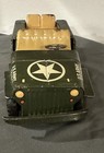    vintage Japanese Tin Litho U s  Army Jeep  Hsk Japan Marked  1950s Tin Toy   