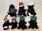 Vintage Coca-cola Penguin Bean Bag Plush Lot Of 7 1995-98 With Tags