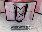 Nwt Vtg Victoria   s Secret Pink Dog Love Logo Keychain Wristlet Strap fob lanyard