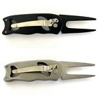 New Golf Switchblade Divot Pitch Mark Repair Tool W  Ball Marker   Pocket Clip