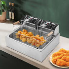 3400w Commercial Electric Deep Fryer 6l 6l Dual Tank Commercial W  Fry Basket