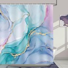  Colorful Marble Shower Curtain Blue Ombre 72 w X 72 l  pack Of 1  Pink Purple