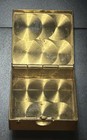 Vintage Mother Of Pearl   Brass Powder Compact Case
