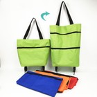 Collapsible Trolley Bags Folding Shopping Bag With Wheels Foldable Shopping Cart