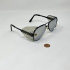 Vintage  Bouton Sunglasses Safety Glasses Usa Black Aviator Mirror Lenses