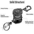 2pack Heavy Duty Retractable Keychain  Tactical Id Badge Holder Reel Carabiner C