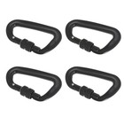 12kn 4 Pack Rock Climbing Locking Carabiner Clip Camping Heavy Duty Spring Hook