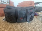 Pisifu Expandable Rolling Duffel Bag Travel Luggage Black red Unisex Adult
